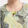 Bluzka Chalou z długim rękawem z kolekcji - moda xxl - zielona szczegóły zapięcie pod szyją